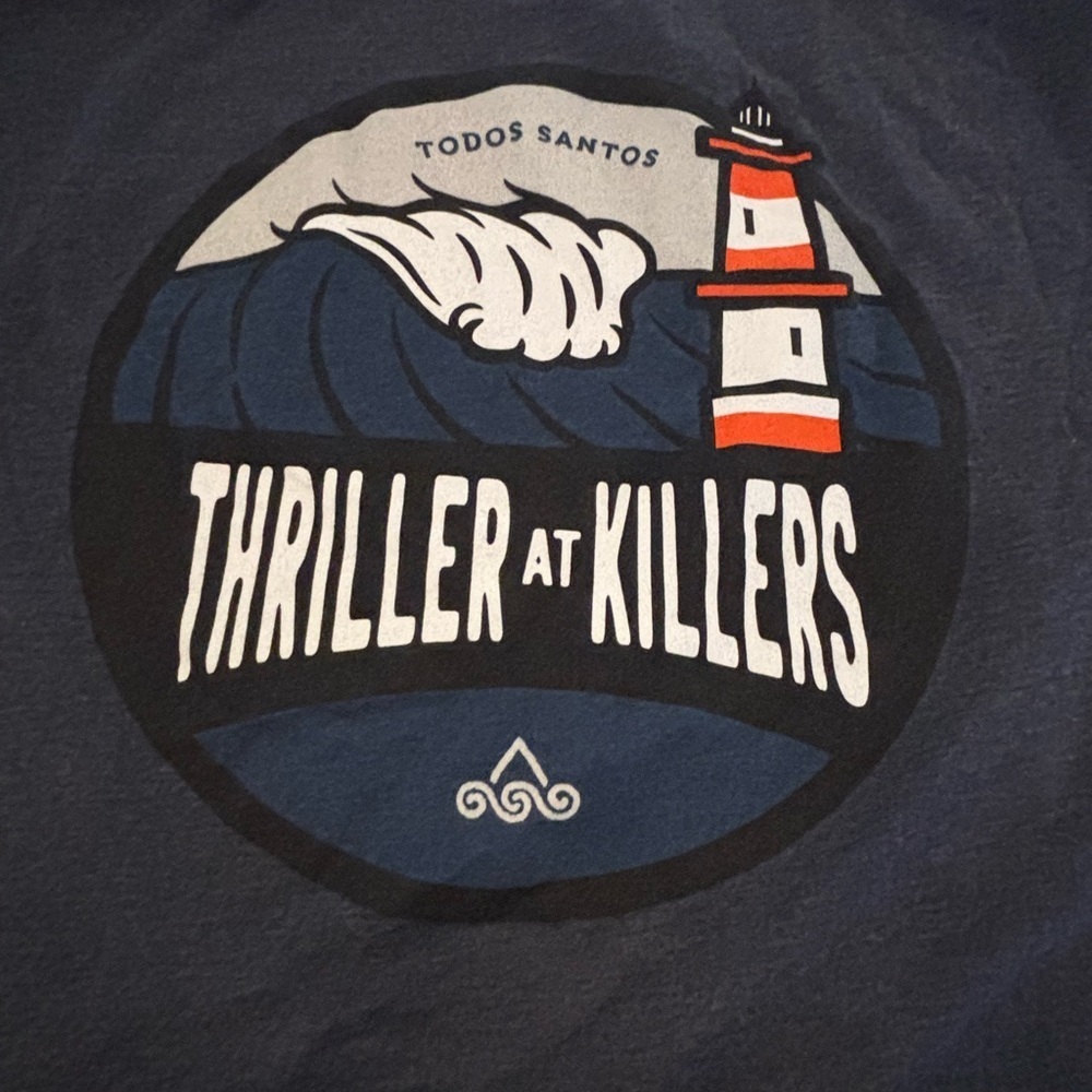 Mens Navy Thriller at Killers Short Sleeve T-shirt 🏄♂️ XL